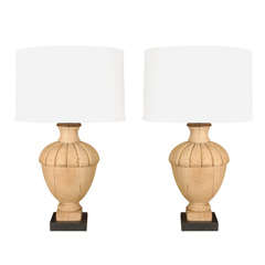 Antique Pair of Frech Urn-Shaped Lamps, Circa 1880