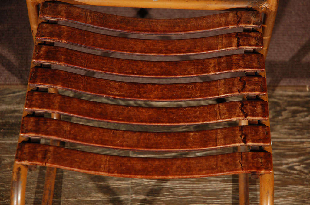 Mid-20th Century Painted Bakelite Slat Stacking Chairs, England, circa 1940