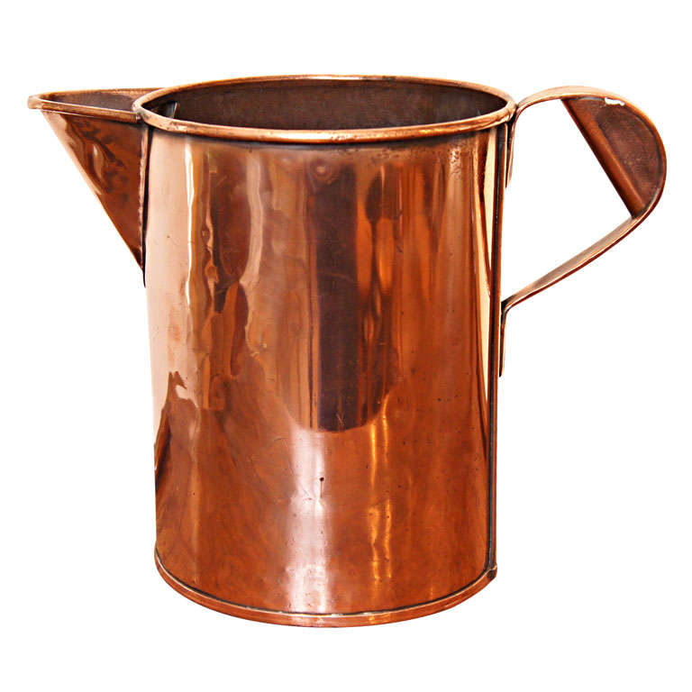 English Copper Measuring Pitcher