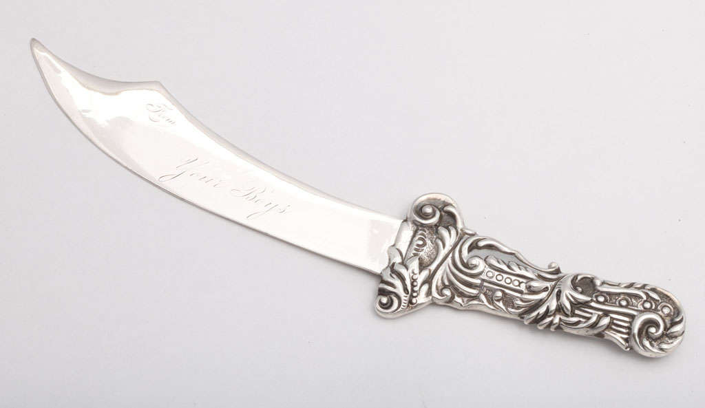 Unusual Sterling Silver Letter Opener