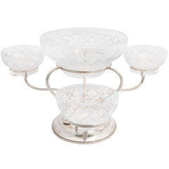 Sterling Silver and Cut Crystal Epergne 1