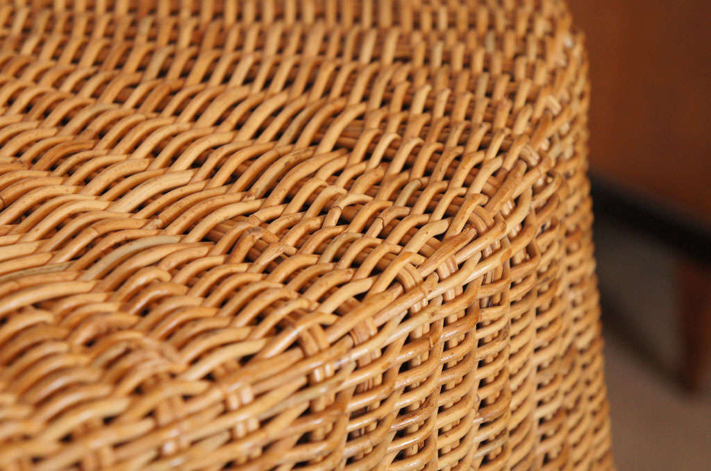 A Pair of Draped Wicker Tables 1