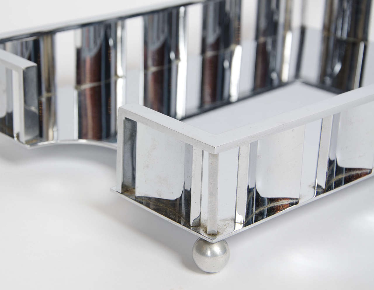 Plated Letter Tray by Jacques Adnet