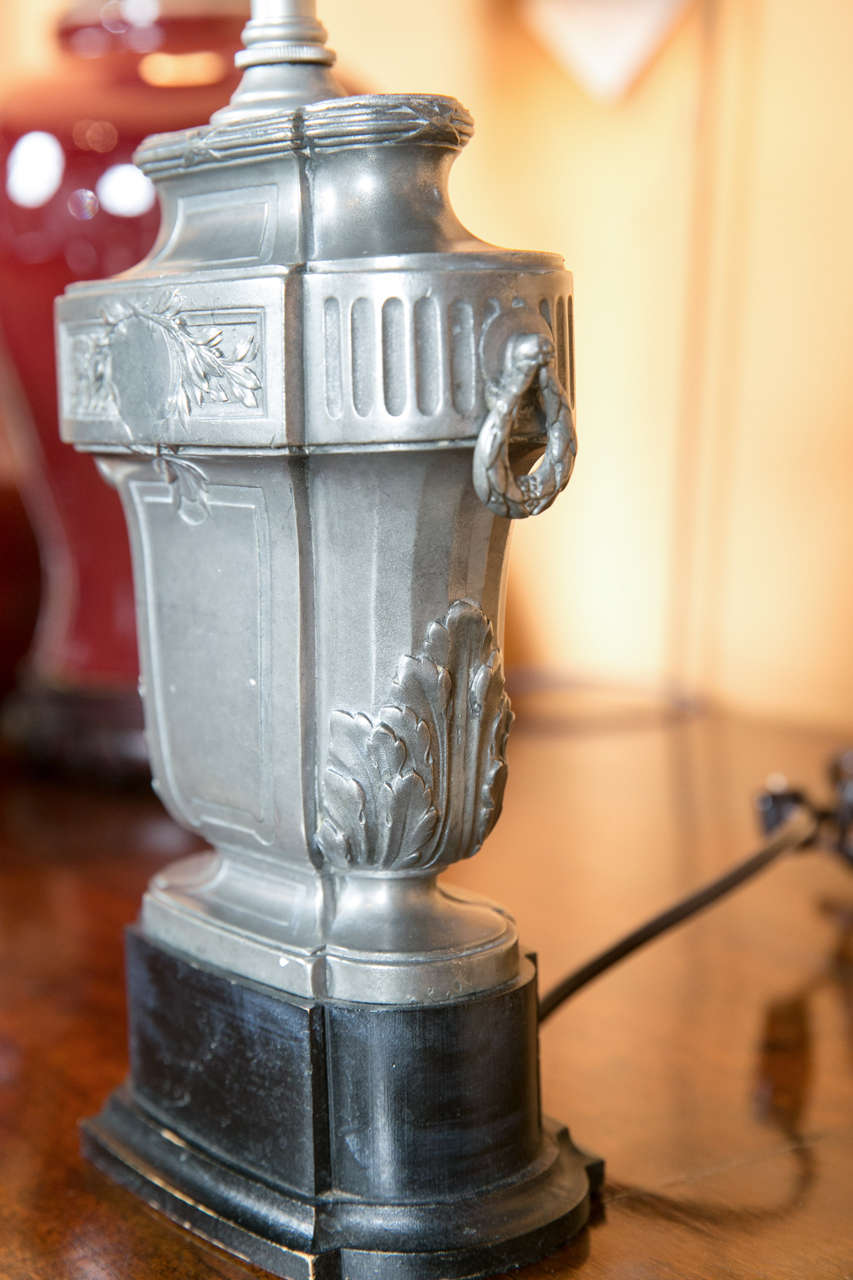20th Century Small Pewter Lamp For Sale