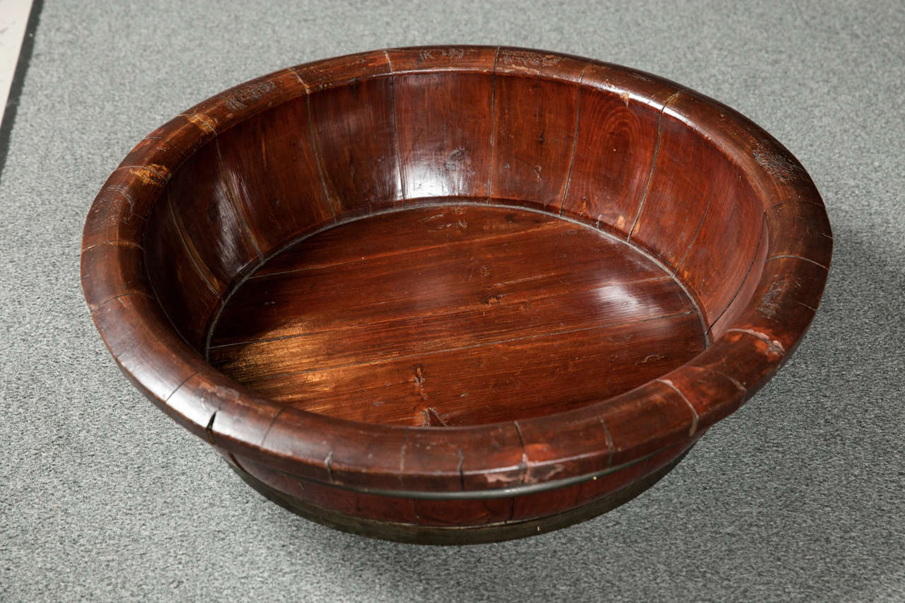 Asian Hardwood Chinese Bowl For Sale