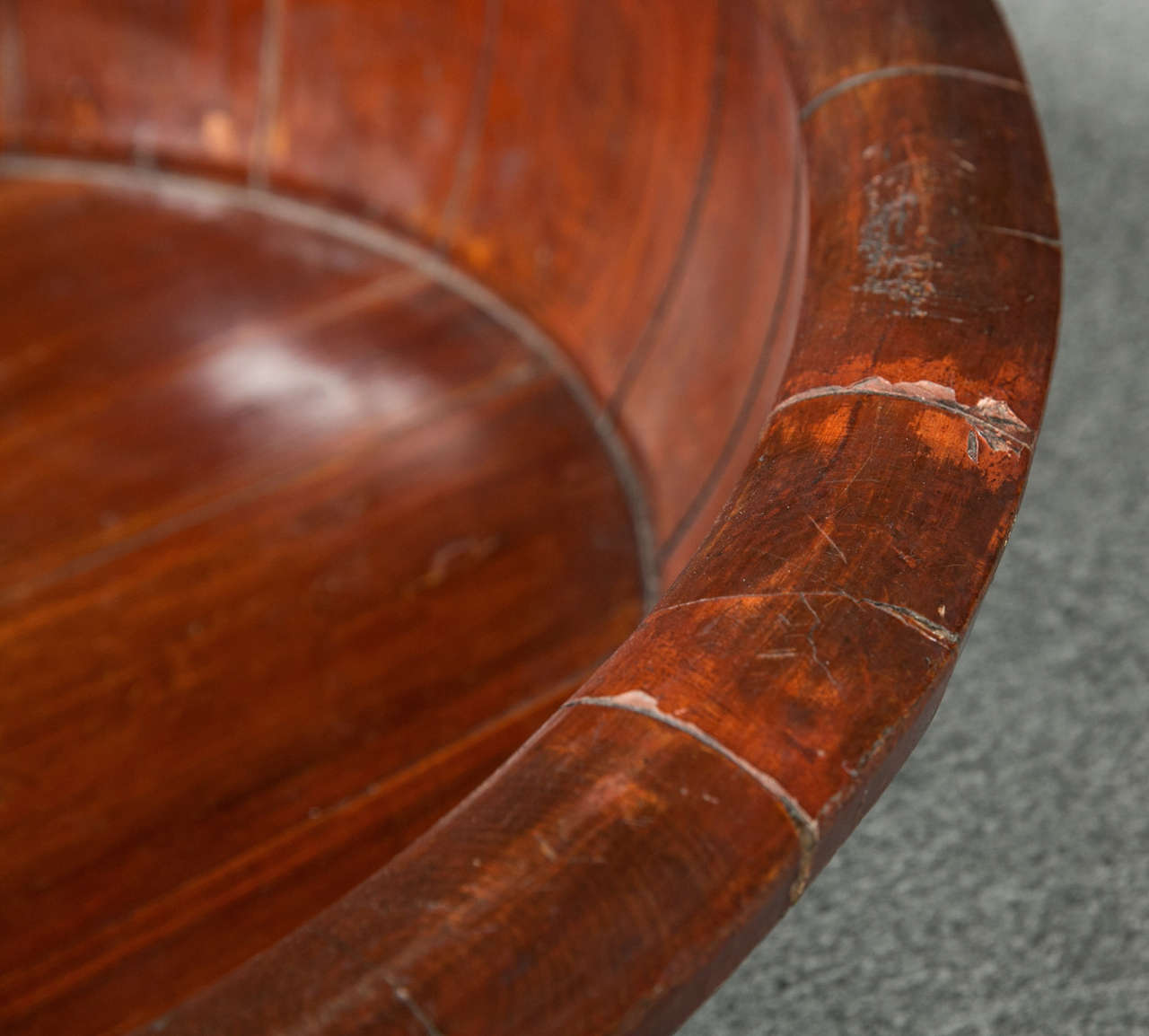 Hardwood Chinese Bowl In Good Condition For Sale In New York, NY