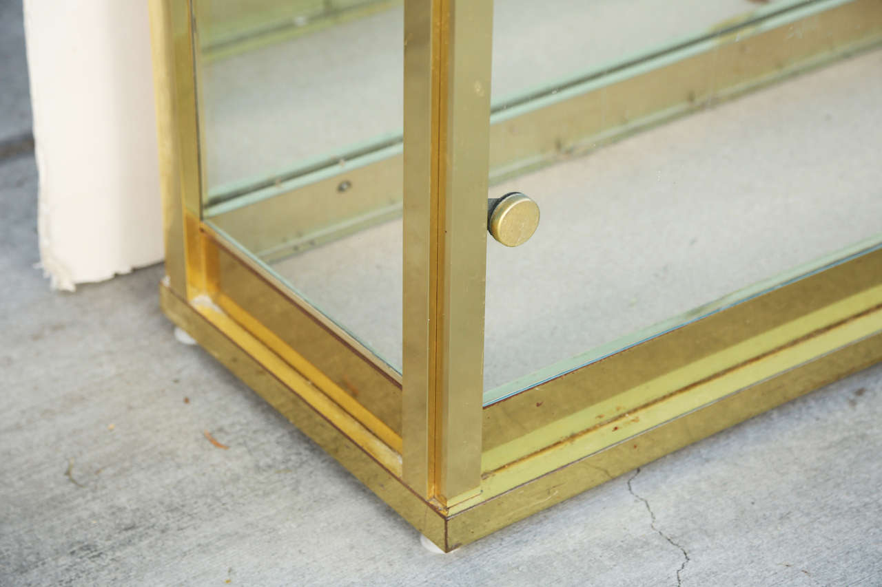 brass display cabinet