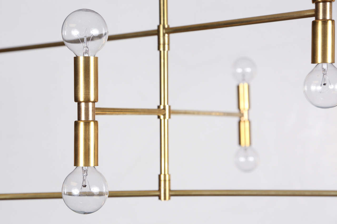 Contemporary Atomium Brass Pendant For Sale
