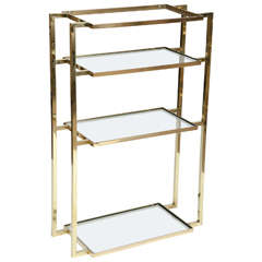 Wall Mounted Four Shelf Brass Vanity 2