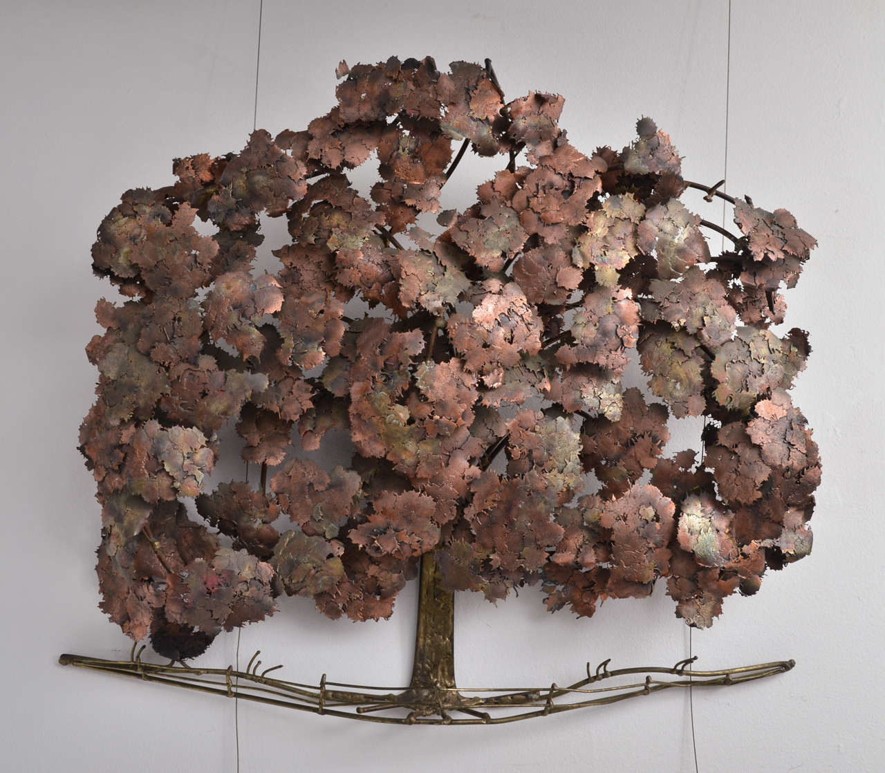 Wall sculpture of beautiful tree by Curtis Jere.