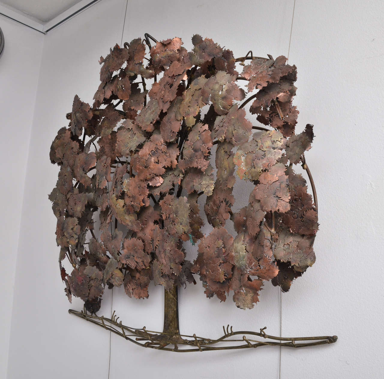Hand-Crafted Beautiful Tree Wall Sculpture by Curtis Jere For Sale