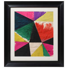 Boris Jean Lacroix French Art Deco Abstract Geometric Gouache 7