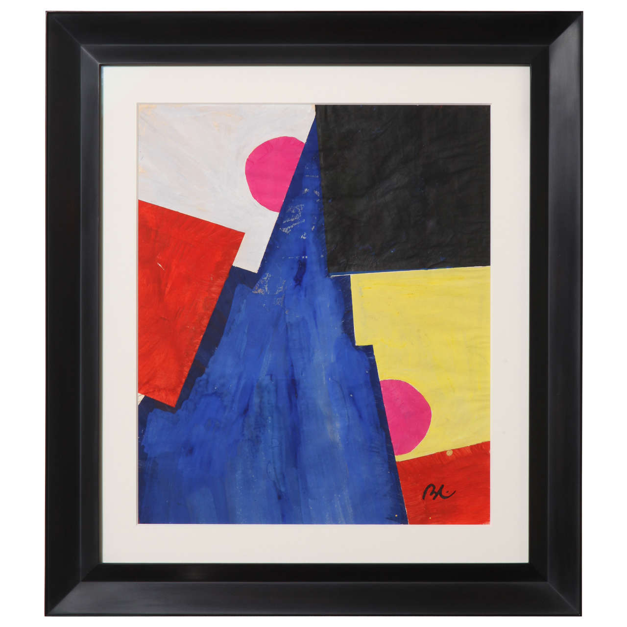 Boris Jean Lacroix French Art Deco Abstract Geometric Gouache For Sale