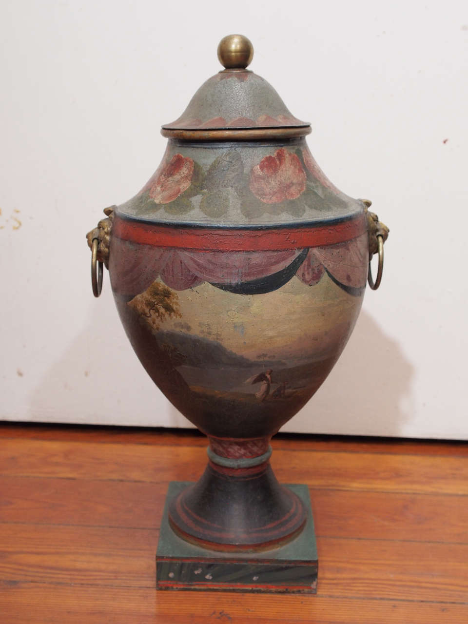 18th Century Painted Tole Hot Water Urn 1