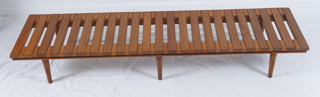 low wooden benches