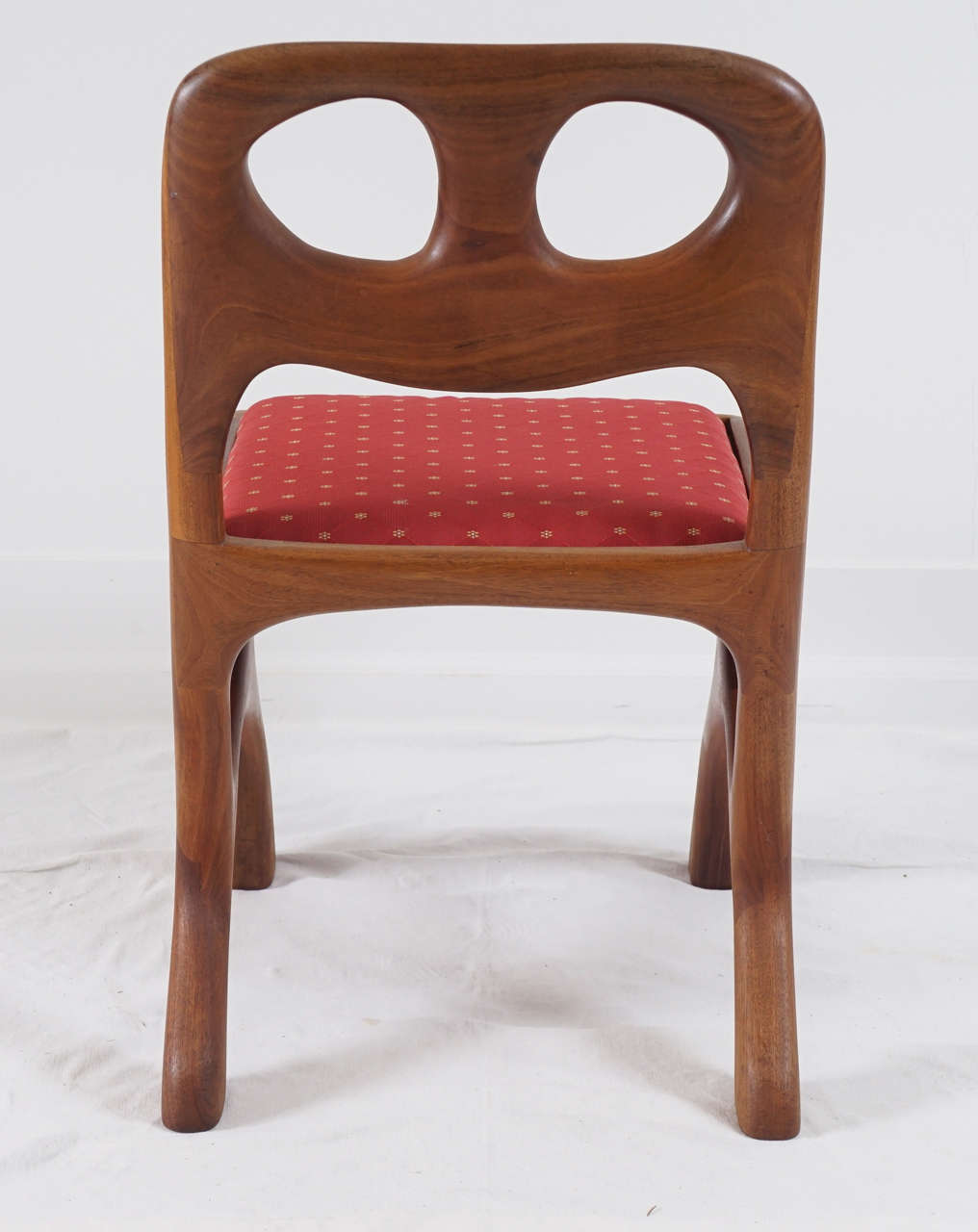 20th Century 70's American craftsman walnut chairs only For Sale