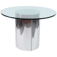 C jere chrome round center table