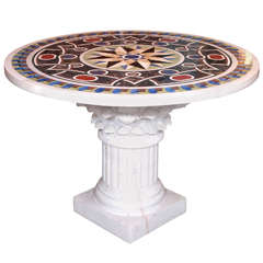 Neoclassic Style Specimen Marble Table