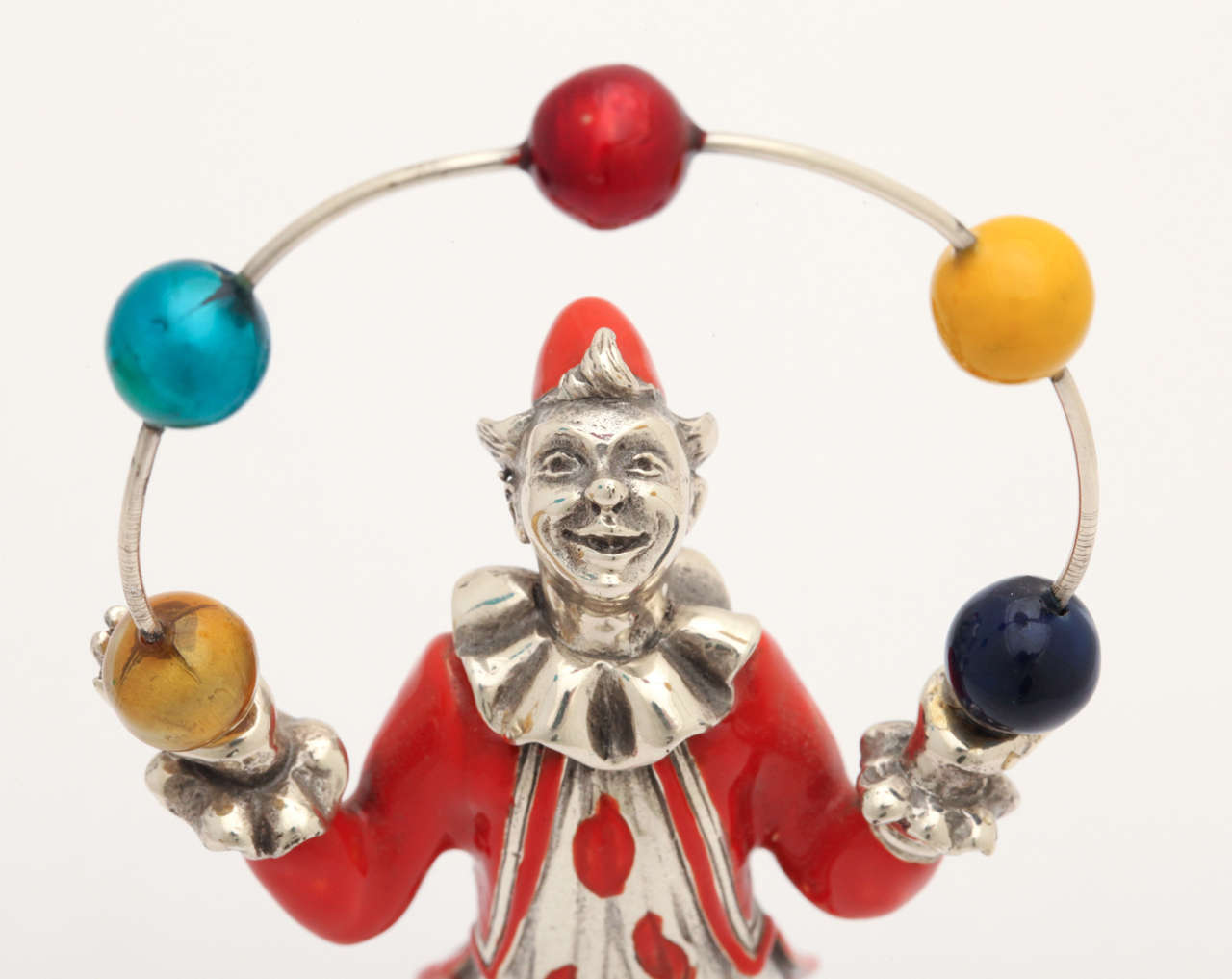 1960s Polychromed Juggler Figurine Created by Gene Moore for Tiffany & Co. For Sale 3