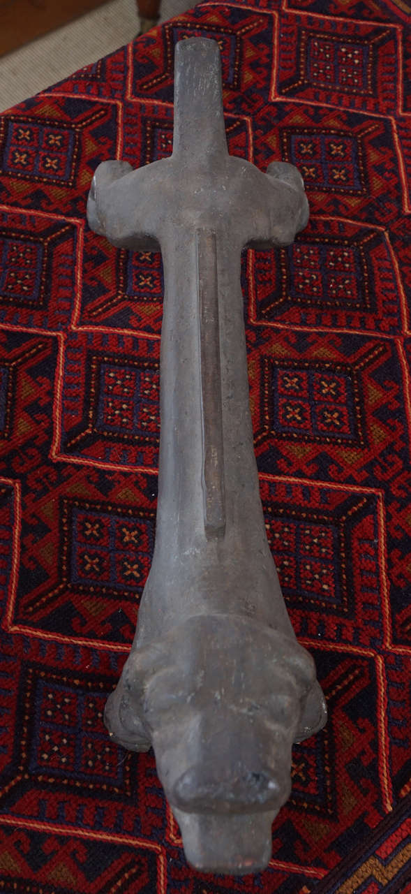 Mid-20th Century Pair of American Cast Iron Dachshund Boot Scrapes