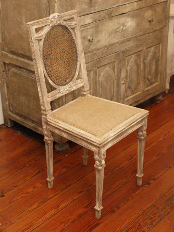 19th c. Painted Louis XVI Chair 5