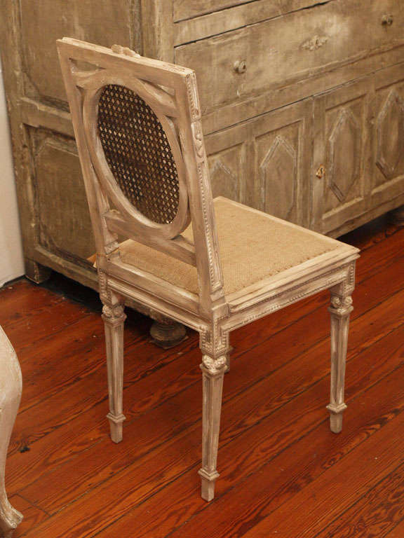 19th c. Painted Louis XVI Chair 6