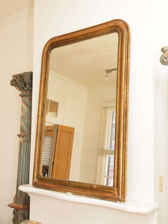 Magnificent 19th c. French Louis Philippe Mirror (4 ft. 9 in.) 4