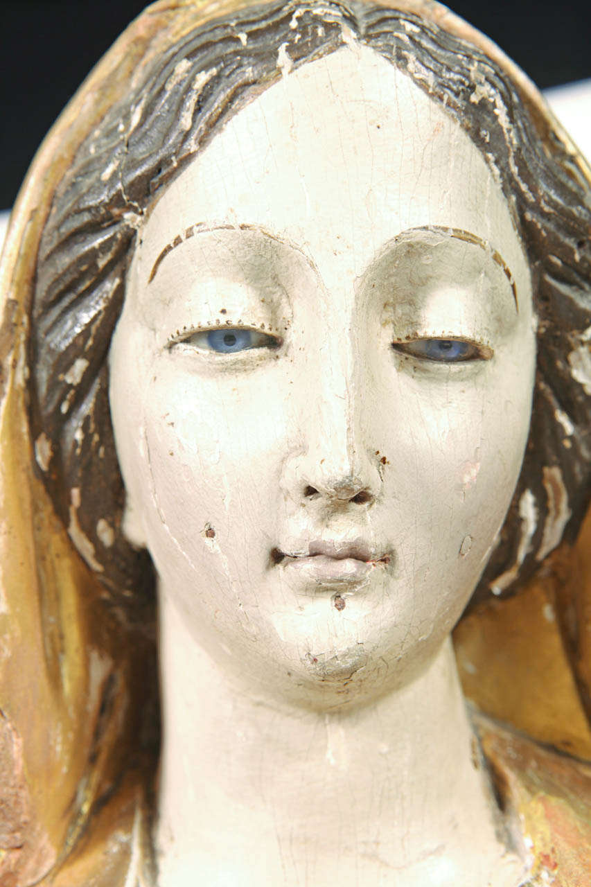 18th Century Carved Statue of the Virgin Mary at 1stdibs