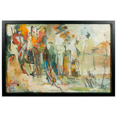 Peinture abstraite moderne:: circa 1960