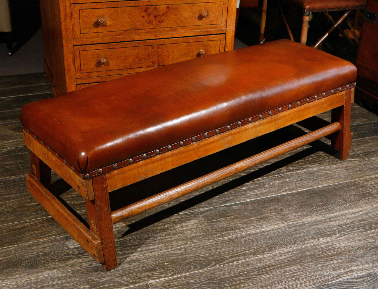 English Gym Horse as Bench, Circa 1900 In Good Condition In Los Angeles, CA