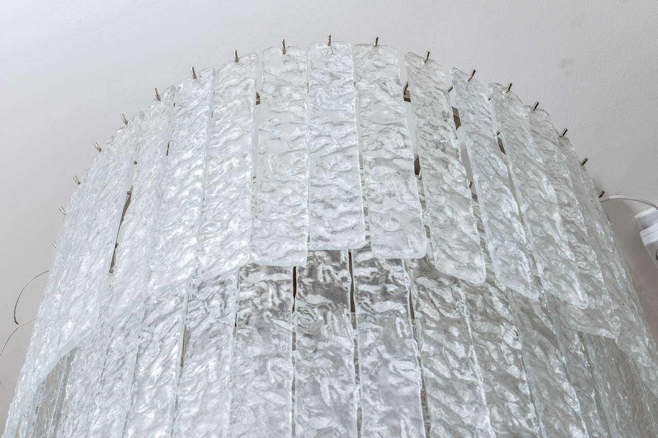 Large Six-Tier Murano Glass Chandelier, 1970s In Excellent Condition In Miami, FL