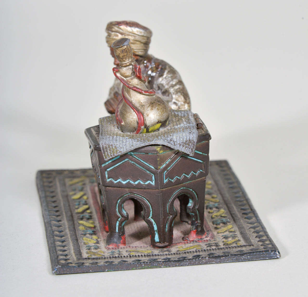 German Victorian Snake Charmer Inkwell For Sale