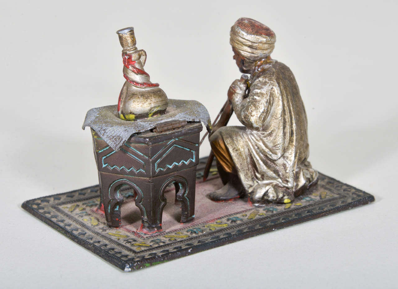Victorian Snake Charmer Inkwell In Excellent Condition For Sale In Houston, TX