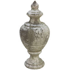 Marble Finial with Lichen