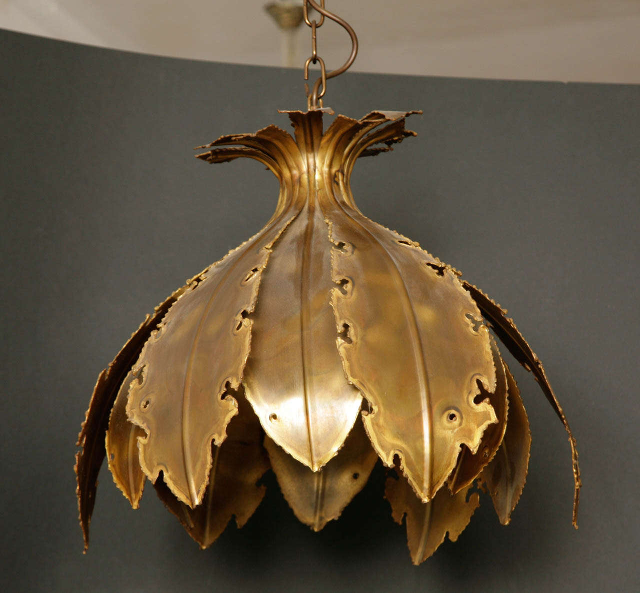 Gilded metal mid-century light