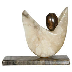 John Skelton (1923-1999) Marble Sculpture "Flower & Seed" 1970