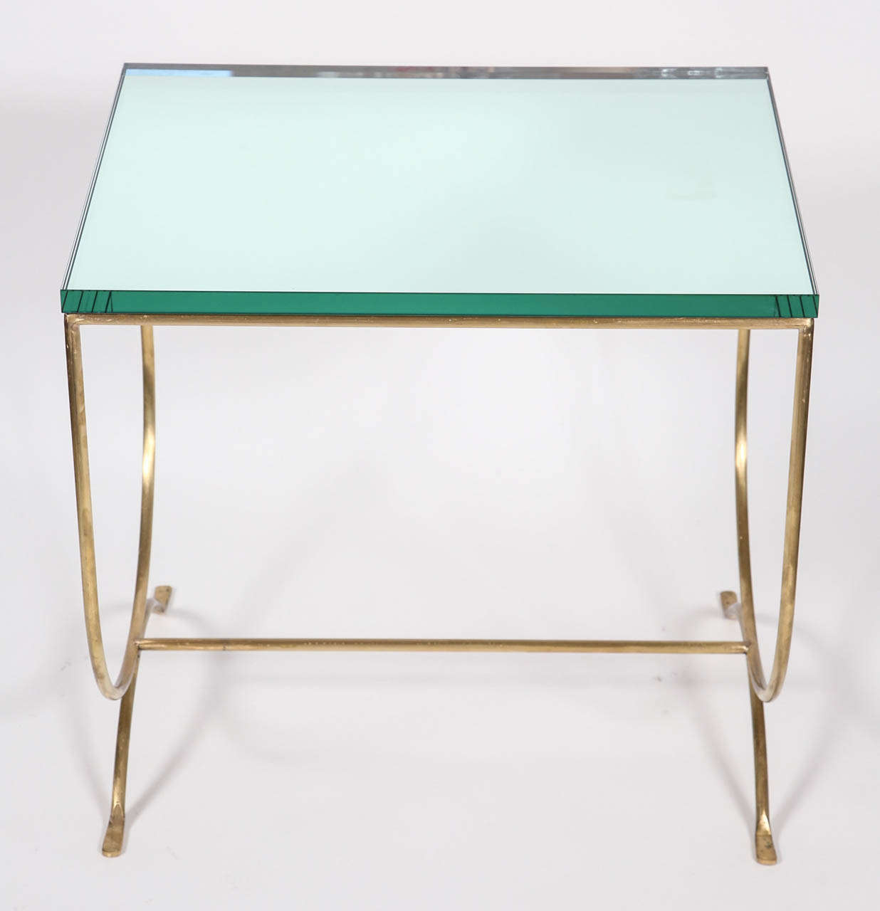 Two Exquisite French Solid Brass Side Tables, circa 1970 3