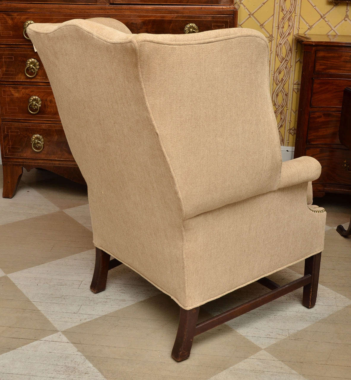 British English Georgian Style Mahogany Wing Chair