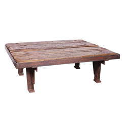 Antique Shipping Pallet as Coffee Table