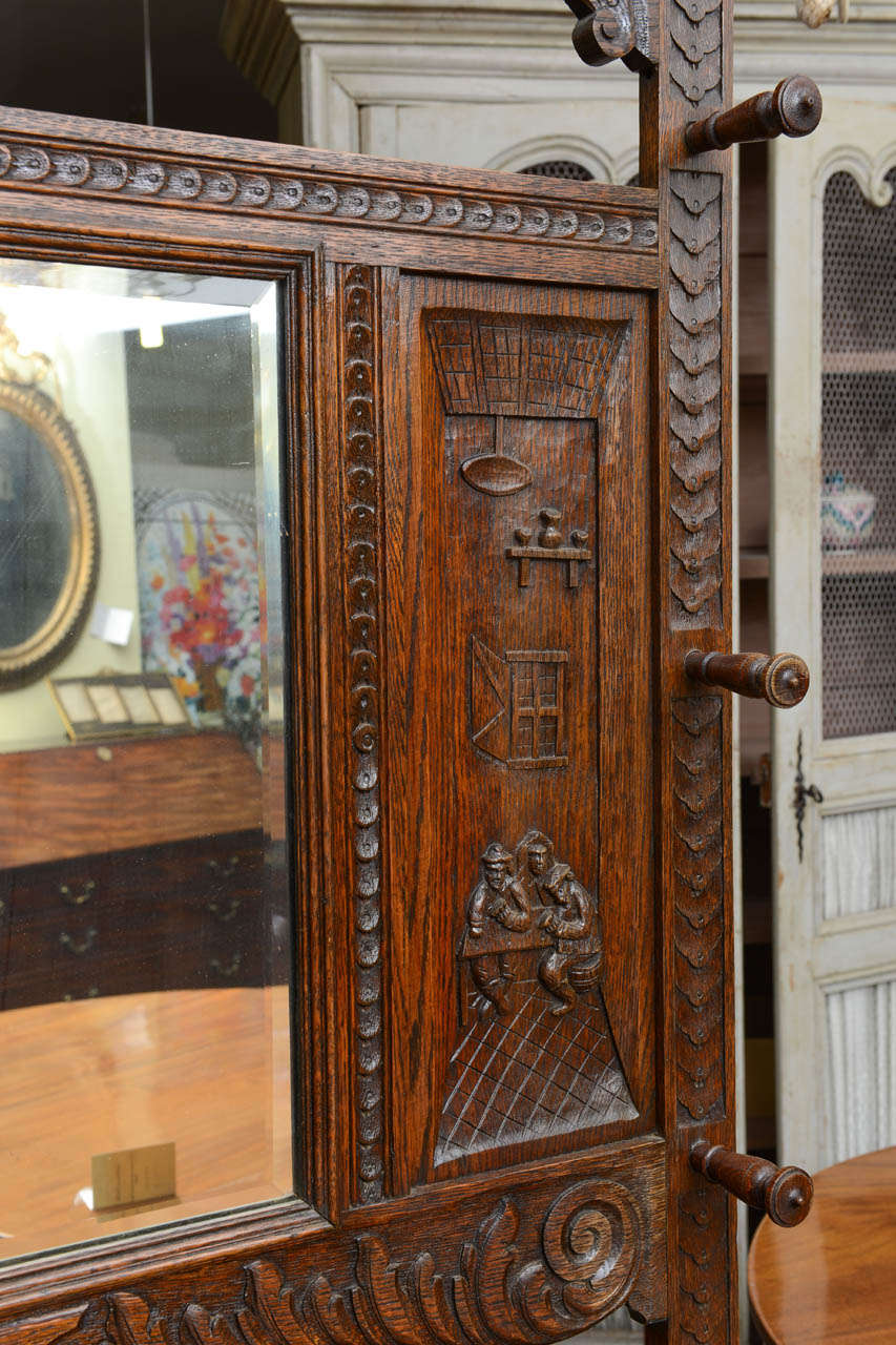 19th Century French Carved Hall Stand 1