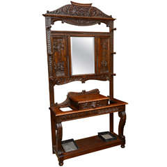 19th Century French Carved Hall Stand