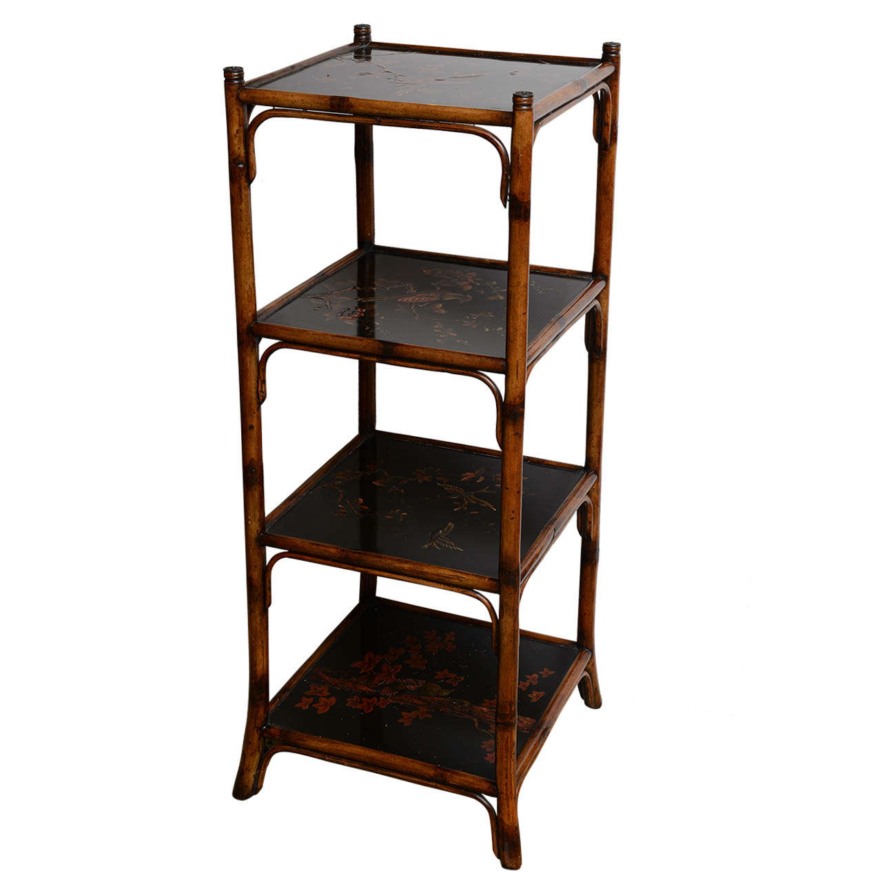 Beautiful 19th c. English Bamboo Tiered Stand
