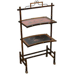 Rare Oriental-Style Bamboo Victorian Pastry Stand