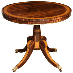 An English Regency Style Pedestal Base Table