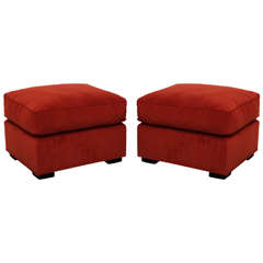Pair of Upholstered Ottomans 6