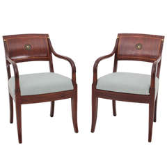 A pair of Danish Empire Armchairs
