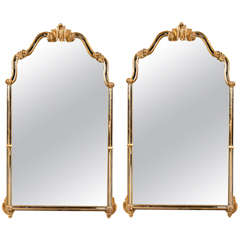 Pair of French Belle Epoque Giltwood Mirrors