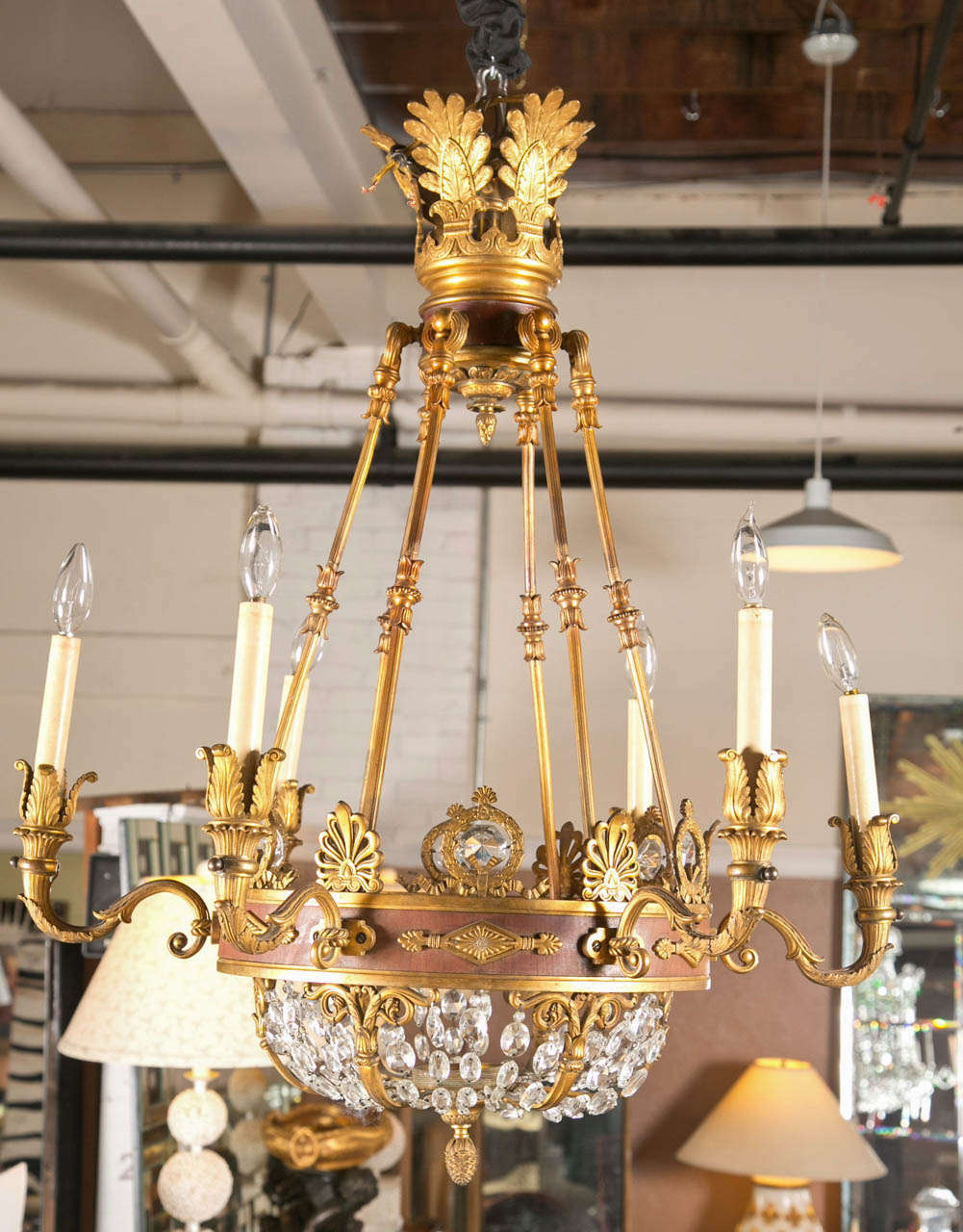 19th Century French Empire Chandelier 6