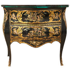 French Chinoiserie Style Bombe Chest