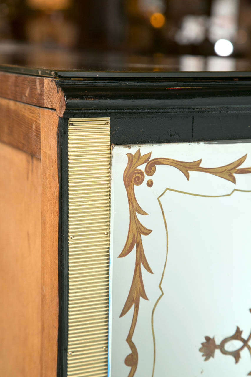 Exceptional Verre Eglomise Mirrored Chest by Jansen 3